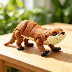 3D Printed Multicolor Otter Desktop Ornament, Car Decor, Home Decoration, Cute Accessory, Cute Animal Design, Lifelike Animal Decoration, Personal Gift, Cute Collectible Figurines