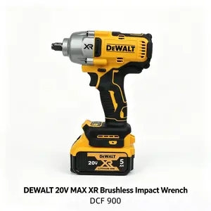 DEWALT DCF900 20V MAX Cordless 1/2-Inch Impact Wrench with Brushless Motor and 3-Mode Speed Settings Designed for Automotive Wheel Bolts Heavy Equipment Maintenance and Construction Scaffolding with Adjustable LED Work Light