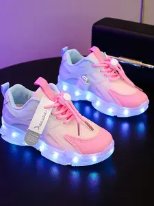 Cute LED Light-Up Sneakers for Kids | Breathable Running Shoes with Color-Changing Lights & Glow Soles | Unisex Sports Shoes for Boys & Girls | 2024 Trendy Casual Wear | Casual Trainers