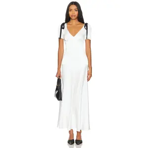 LIONESS Du Cap Maxi Dress in Porcelain