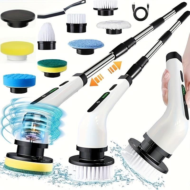 9-in-1 Rechargeable Cordless Electric Spin Scrubber - Adjustable Power, Waterproof Specialty Kitchen Utensil with Interchangeable Tips, Multiple Heads, Kitchen Accessories, Kitchen Cleaning