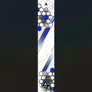 APA PARALLEL HEX SERIES ARROW WRAPS - BLUE