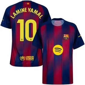 Unisex Soccer/Football Barcelona/Spain Team Lamine Yamal La Liga 2025/26 Home/Away Replica Jersey