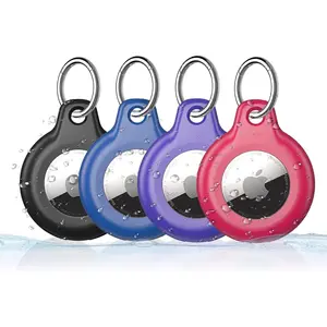 [4 Pack] Airtag Keychain and Airtag Holder, Suitcase Luggage Tracker, Perfect Tracker Cover for Apple Airtag Comes with Snap Keyring for Pets, Car Keys, Kids Bags, Valuables and More……