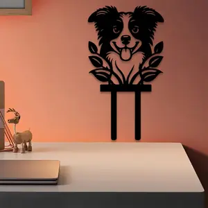 1pc Garden Dog Metal Wall Art, Garden Dog Statue Mural, Perfect for Garden Wall, Porch Wall, Entryway Wall, Outdoor Decor, Ideal Gift for Pet Lovers, Rust-Proof Metal