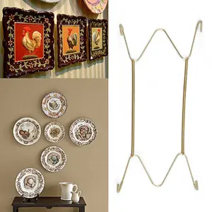 W-Type Special Decorative Plate Hook Metal Spring Hanger Room Decor Stainless Steel Holder Wall Hanging Plates Painting Display