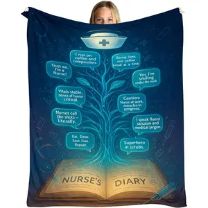 Nurse Practitioner Gifts for Women - Funny Nurse Blanket with Inspirational Quotes - Nurses Week,Graduation & Appreciation Gift - Cozy Flannel Fleece Throw fall halloween blanket spiritual gift