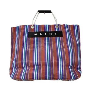 Pre-owned MARNI Polyester Tote Bags Flower Cafe Mesh Tote Bag