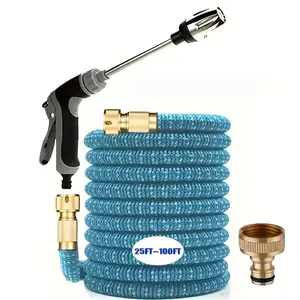 Retractable Hose Set, 1 Set High Pressure Car Wash Water Hose with Sprayer, Garden Watering & Irrigation Tool for Home Car Washing, Expandable Garden Hose