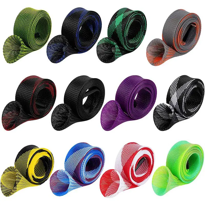 Rod Sock, 12pcs Fishing Rod Sleeve, Braided Mesh Rod Protector, for Flat Or Pointed End/spinning Or Casting Rods, for Casting Sea Fishing Rods/spinning Fishing Rods, Fishing Gear Accessories