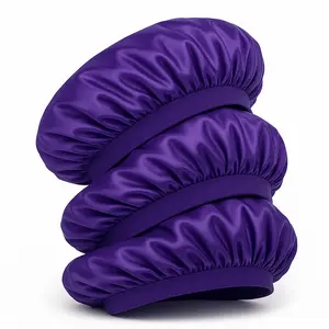 Pack of 3 Satin Bonnet Sleeping Cap - Soft Silk Night Hat