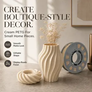 Natural Skin Shade PETG 3D Printing Filament 1.75mm, Even Balanced Solid Skin Tone, 0.66lbs Neatly Wound Compact Spool, Moisture-Lock Vacuum Sealed Bag, High Hardness Sturdy Printing Material Compatible With All Desktop FDM 3D Printers multi-color