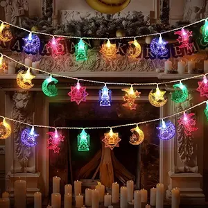 Ramadan LED Light String, 1 Set Battery Powered Colorful Decorative Light String, Room Decor, Decorative Light for Home Living Room Bedroom Party, Decorations