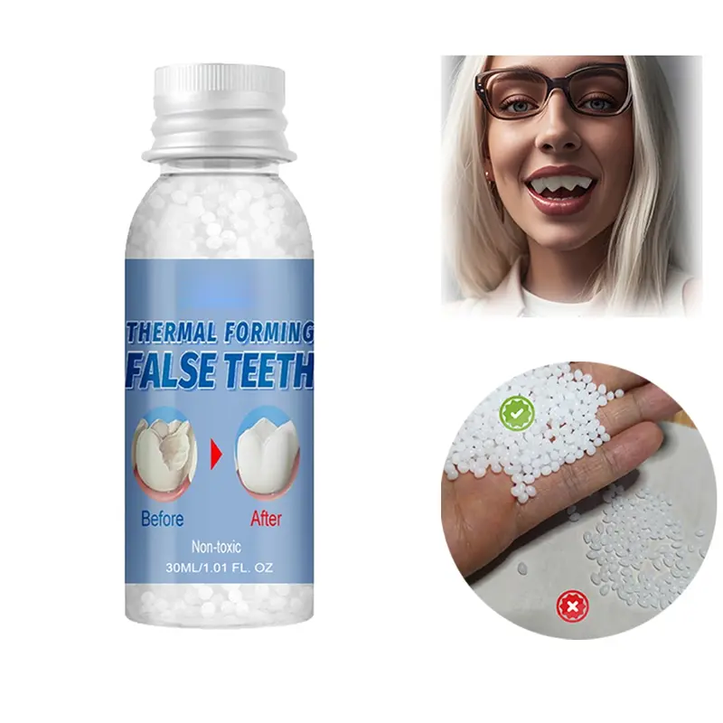 Fake Teeth, 1 Box Party Sparkling Decoration for Temporary Teeth, Reusable Halloween Vampire Temporary Teeth for Festival Party