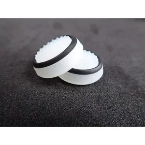 Thumb Stick Joystick Cap Analog Grip Thumbsticks Cap Cover Case for  NS Controller (White-Black)