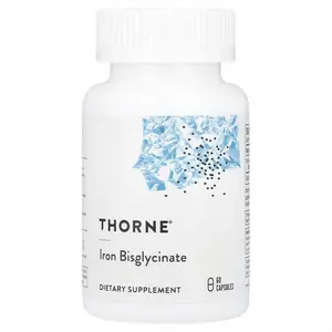Thorne Iron Supplement for Women, Men - Iron Bisglycinate - Iron for Blood Builder, Healthy Oxygen, Resists Fatigue - 60 Capsules