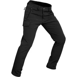 Men's Fleece Lined Hiking Pants Water Resistance Snow Ski Pants Softshell Snowboarding Pants for Winter OutdoorGift