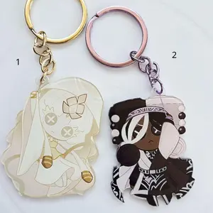 Cookie Run Keychains - Dark Cacao Cookie and Mystic Flour Cookie