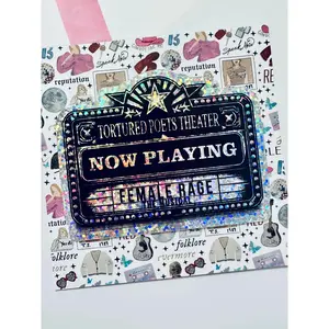Now Playing in Theater, Feminism and Rage Holographic Glitter Sticker