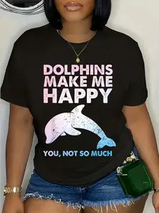 100% Cotton Dolphin Gift Dolphin Novelty Accessories & Stuff Funny Dolphin Art For Men Women Zoo Dolphin Lover T-Shirt