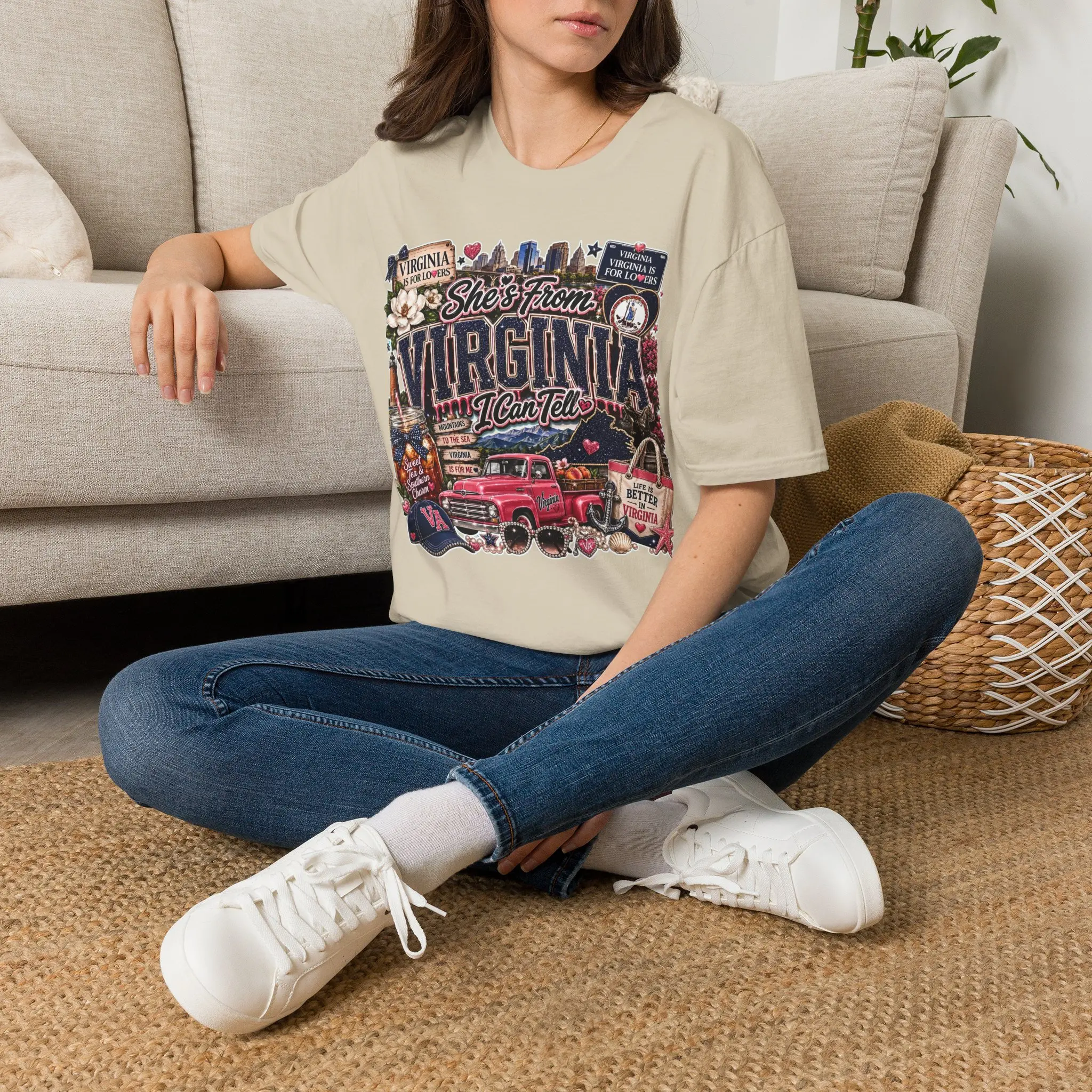 Copy of She’s From Virginia I Can Tell T-Shirt | Virginia State Pride Tee
