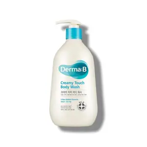 [Derma-B] Creamy Touch Body Wash 400ml, Unscented Fragrance Free Creamy Face & Body Cleanser for Dry Sensitive Itchy Skin, Deep Moisture Paraben-Free Body Wash, Cream to Foam Cleanse