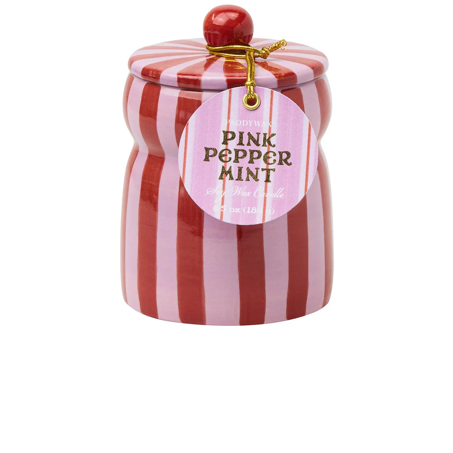 Paddywax Christmas Cabana Candle in Pink Peppermint