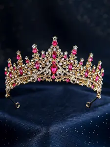 Elegant Bride Crown with Rhinestones, Perfect Royal Headpiece Hairpiece for Wedding & Party, Stylish Fashion Accessory, Single Piece