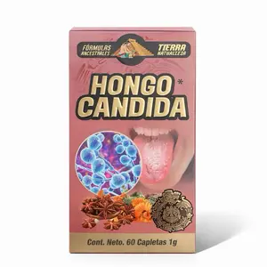 Hongo Candida Herbal Supplement – Traditional Formula | Natural Support | 60 Caplets (1g Each) | Fórmulas Ancestrales