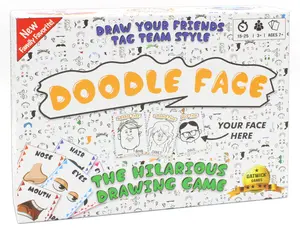 Doodle Face Game - Hilarious Game of Drawing Your Friends and Family - Stay at Home Date Night Party Game for 3-20 Players - Fun for All Everyone