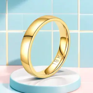 Women's 18K Gold Engagement Ring | Simple Elegant Wedding Ring | Perfect Jewelry Gift for Her – Valentine's & Mother's Day