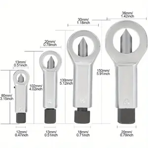 VET 4pcs Metal Nut Splitter Set Heavy Duty Nut Splitter Kit Splitter Breaker Manual Pressure Nut Cracker Remover Extractor Tool Corroded Stuck Screw Nut Removal Splitting Tools