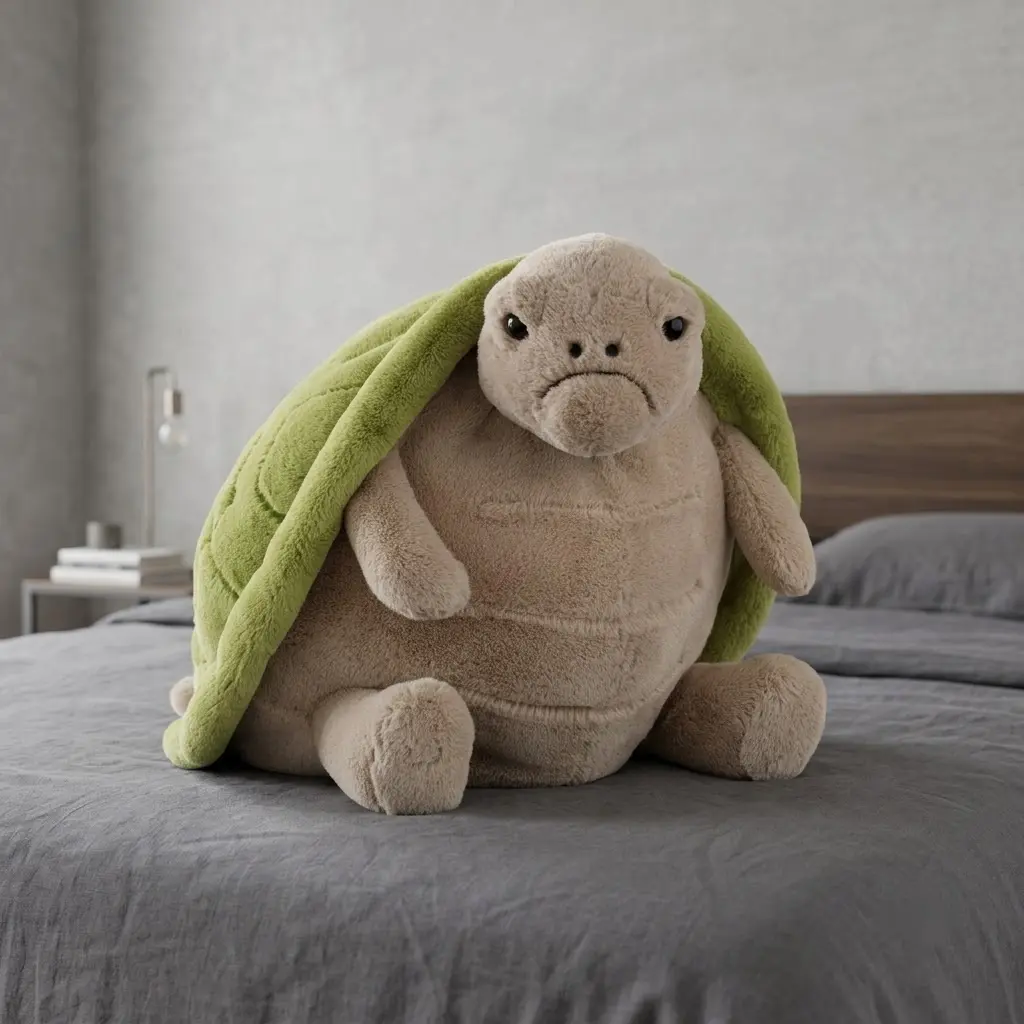 Jellycat Timmy Turtle – Quirky Green Turtle Character with Signature Shell, Soft Cuddle Buddy & Gift