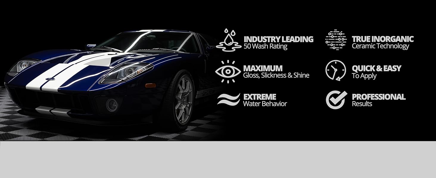 CERAKOTE® Platinum Rapid Ceramic Paint Sealant Spray - 14 oz. - 50 Wash Rating - Maximum Gloss & Shine – Extremely Hydrophobic – Unmatched Slickness - Ceramic Spray Coating