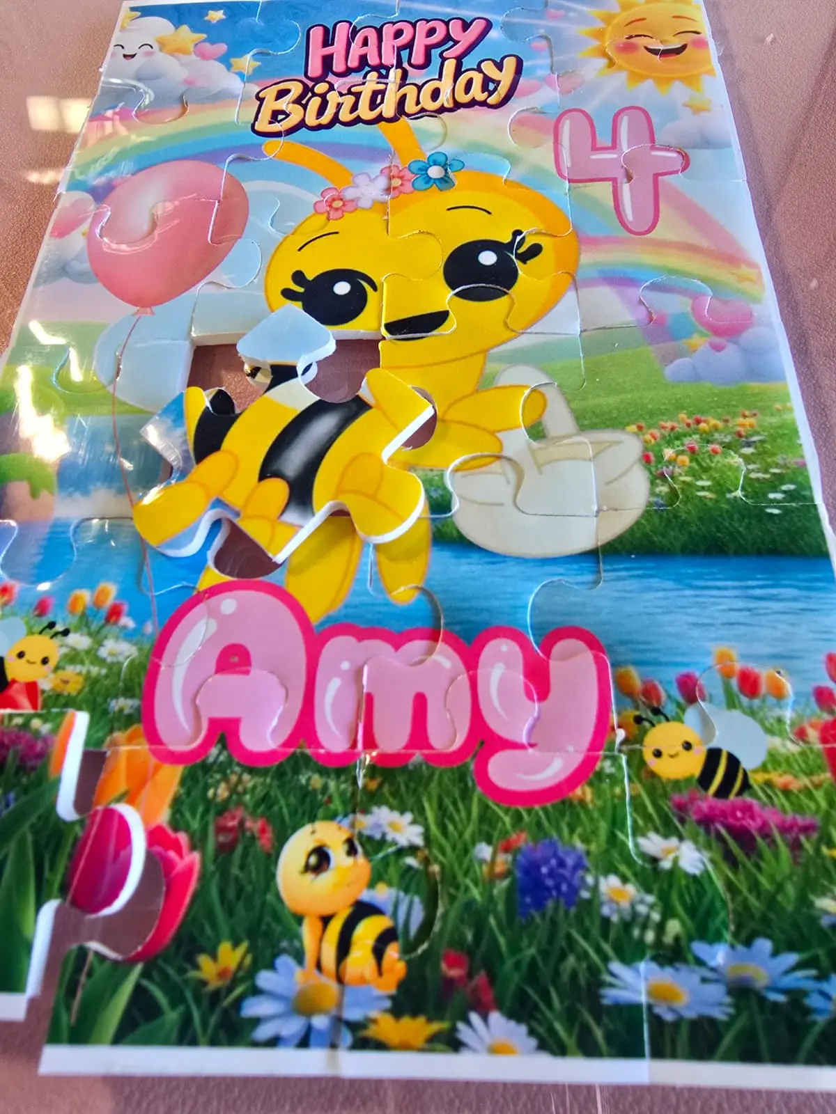 Customized Kids Animal Puzzle - 4x6 inches, 24 Pieces, Child-Safe Handmade Craft Office Stationery, Cartoon/Unicorn/Superhero Themed Gifts for Birthday Parties, Classroom Celebrations, Baby Showers, Customized Gifts