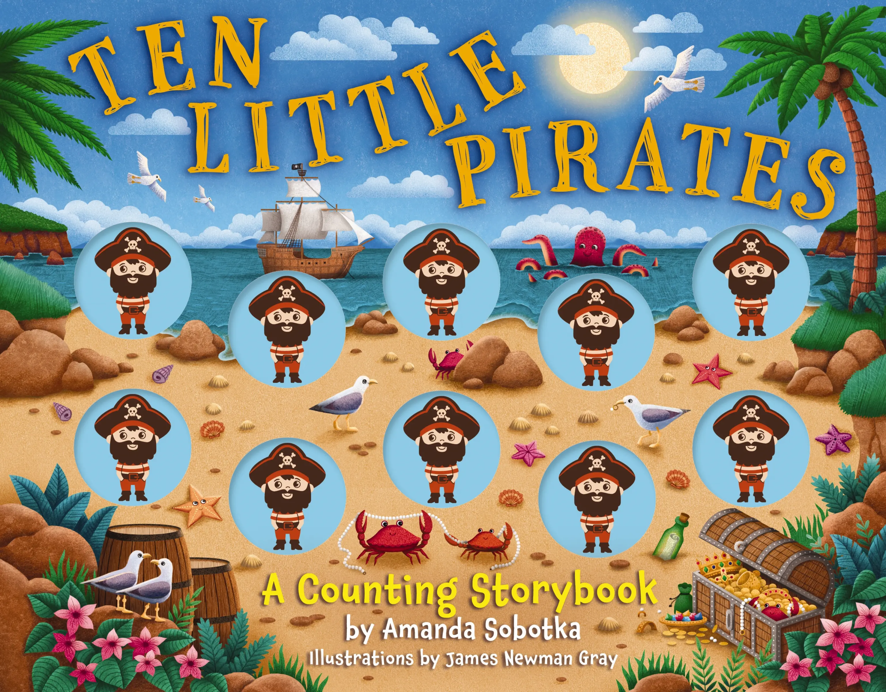 Ten Little Pirates: A Counting Storybook (Magical Counting Storybooks) by Amanda Sobotka||Ela Jarzabek [Board book]