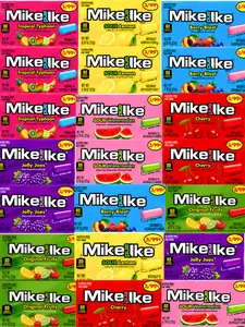 21 Pack- 7 Flavor-Mike and Ike Variety Pack | Gluten Free & Fat Free Chewy Fruit Candy | 21 Individual 0.78 oz | Tropical Typhoon, Sour Lemon, Original Fruity,Berry Blast, Jolly Joes, Cherry & Sour Watermelon | NY Snack Pantry