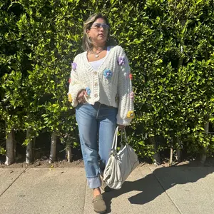 Ivory Floral Cardigan