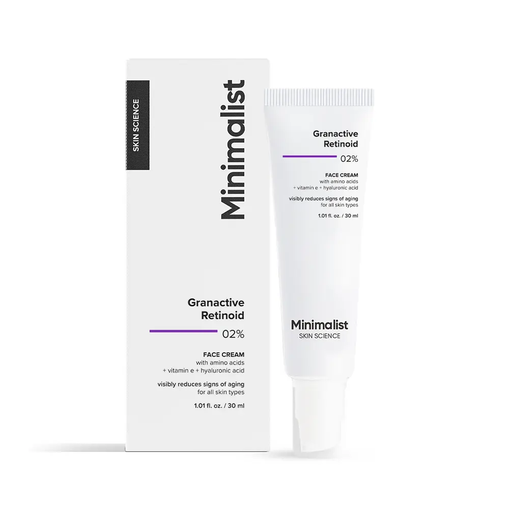 MINIMALIST 2% Granactive Retinoid Anti-Aging Night Moisturizer - Fragrance-Free, UV-Protective, Hydrating Formula with Hyaluronic Acid for Wrinkles, Fine Lines, Skin Repair & Restore, All Skin Types, 30ml