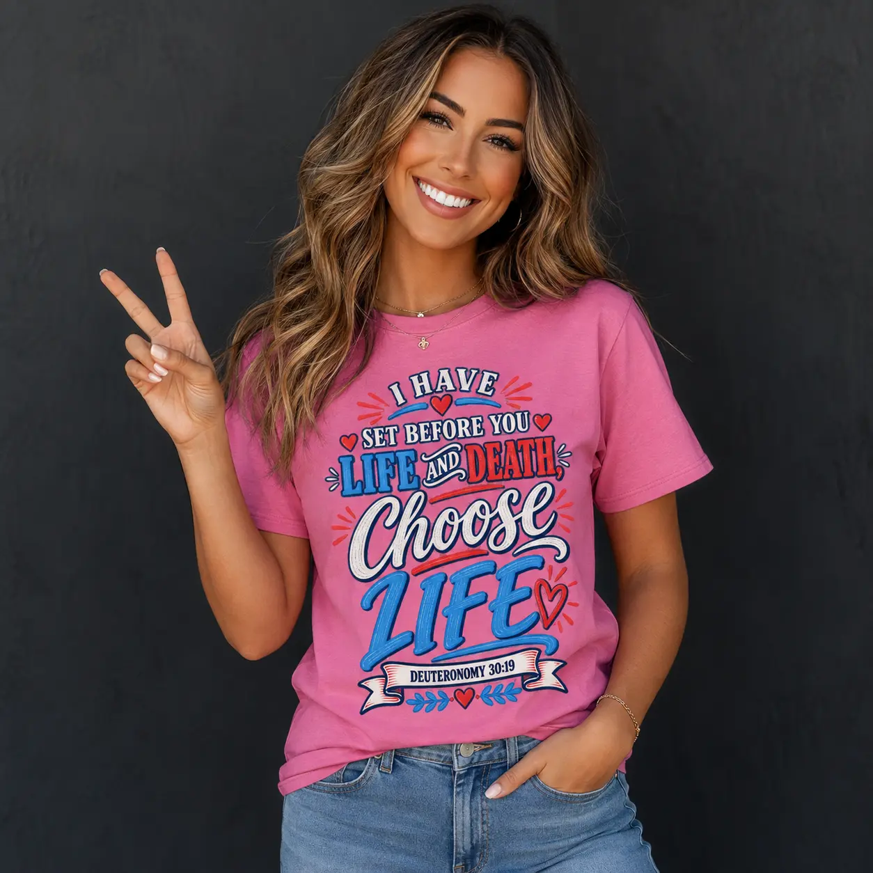 Choose Life T-Shirt | I Have Set Before You Life and Death Christian Tee, pro-life, religious tshirt, christian gift ideas, christian verse, bible quote, scripture tee