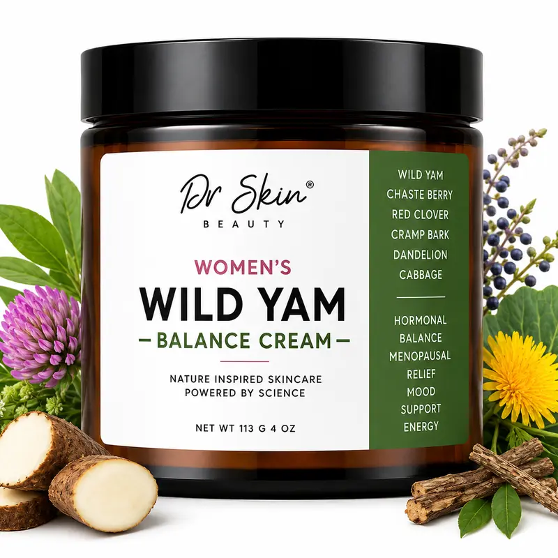 Wild Yam Cream for Women – Botanical Skincare Hormone Balance Cream - All Natural Made in the USA – 4 oz