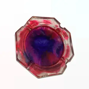 Aurora Pink and Purple Ashtray for Smokers Light Weight Gift