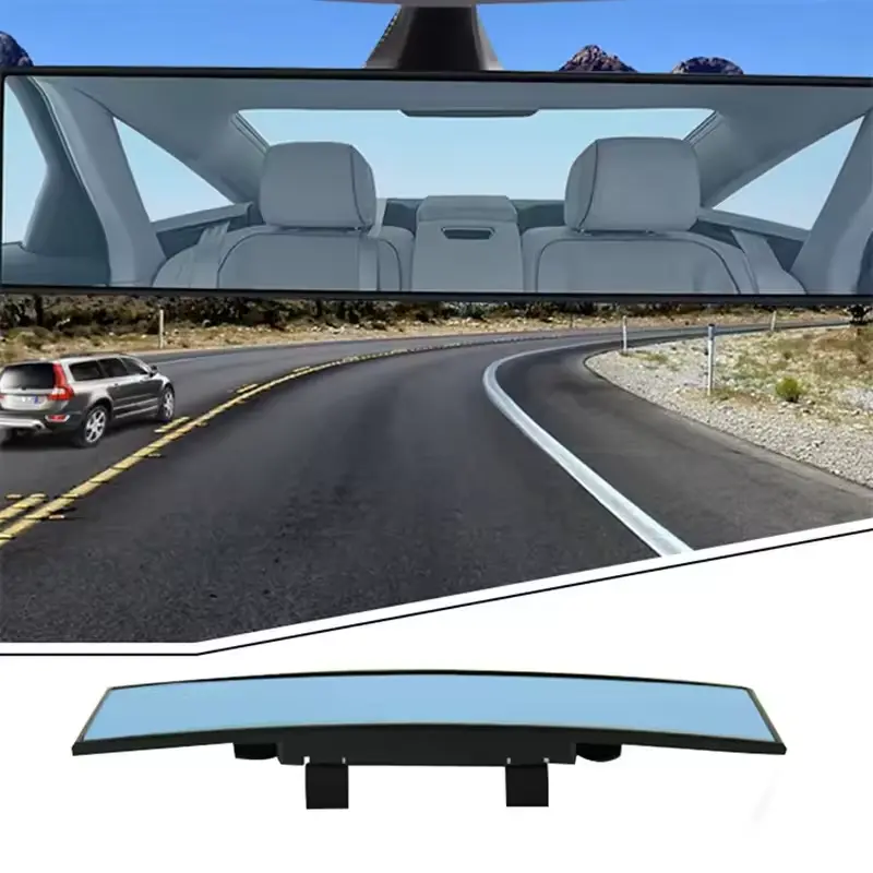 Universal Anti glare Wide Angle Convex Panoramic Rearview Mirror Car Interior Rear View Baby Child Seat Watch Blue Sun Visor Goggle Safety