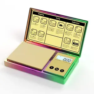 Portable Electronic Scale Colorful 200g X 0.01g Precision, Multi Function Scale, Jewelry Coin Powder Weighing, Dual Unit Switch, Easy Clean, Travel Design, Digital Scale