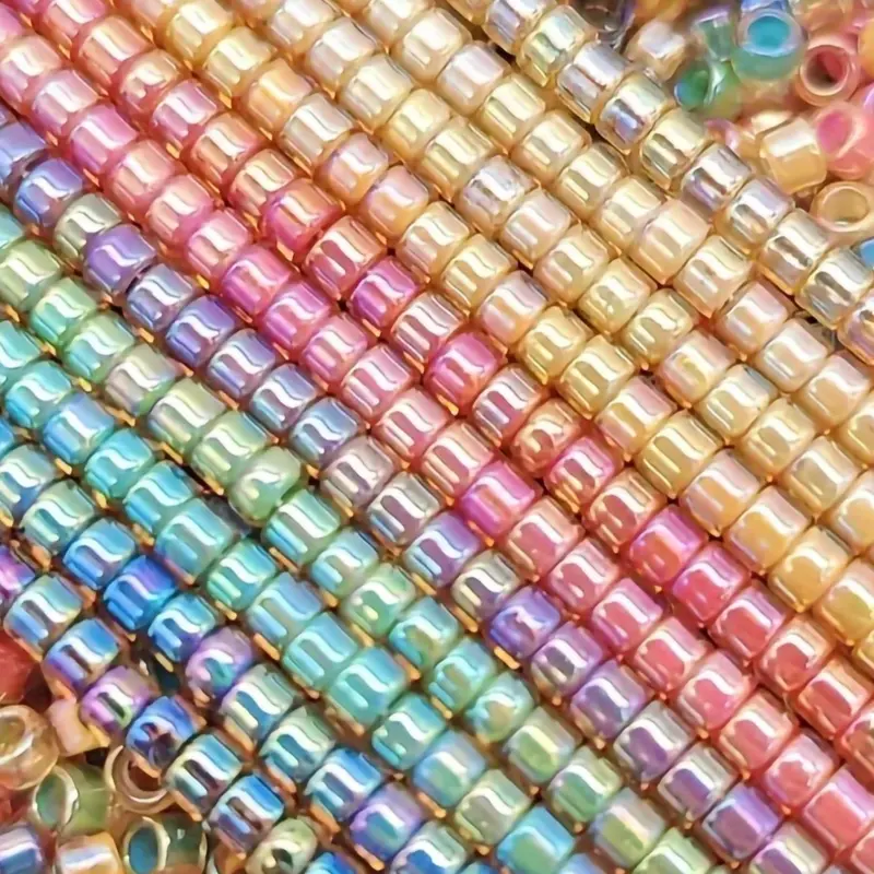 Vintage Rainbow Glass Seed Beads, 1 Pack (1200 Pcs), DIY Crafts, Bracelets, Jewelry Making, Art Supplies, Sewing & Decorative Beading Accessories, Mixed Beads, Beads For Bracelets