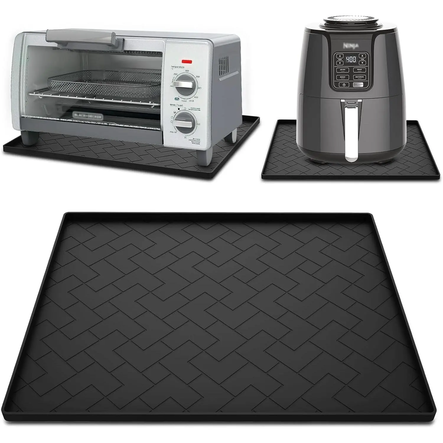 Heat Resistant Mat For Air Fryer and Microwave Oven,18''x15''x0.5''-Hot Pad for Kitchen Countertop Protector, Air Fryer Mat for Compatible with Ninja,Cosori,,Toshiba,Air Fryer