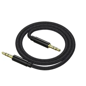 Universal 3.5mm Aux Cable 6-Feet Male to Male Stereo Audio Cord Gold Plated Connectors for Home Audio & On-the-Go Use