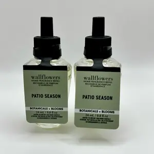 Bath & Body Works Patio Season Wallflower Refills 2-Pack 0.8 Fl Oz / 24 Ml each Botanicals & Blooms Home Fragrance Cozy Autumn Scent