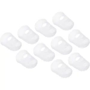 0.79 Inch Rubber Finger Tips, 30 Pack Silicone Thumb Fingertip Protector Covers Pads Thimble for Guitar Playing Office Counting Sewing, Clear Medium Size