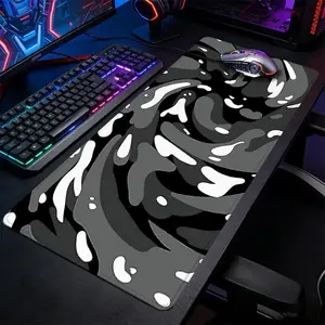 Dark Abstract Swirl Large-Sized Gaming Mouse Pad, Swirl Desktop Protection Pad, Anti-Slip Rubber Lock Edge High-Definition Printing, Suitable For Computers, Laptops, Offices, Homes, Schools, Great Gift For Family And Friends, Computer Desk Mat